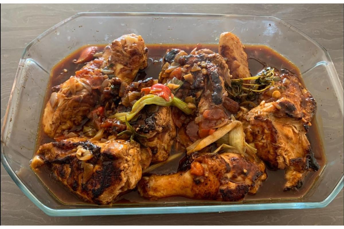 Brown Stew Chicken Meal