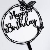 Black Butterfly Happy Birthday