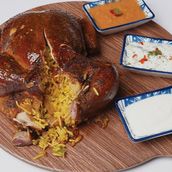 Whole Chicken Stuffed with Rice