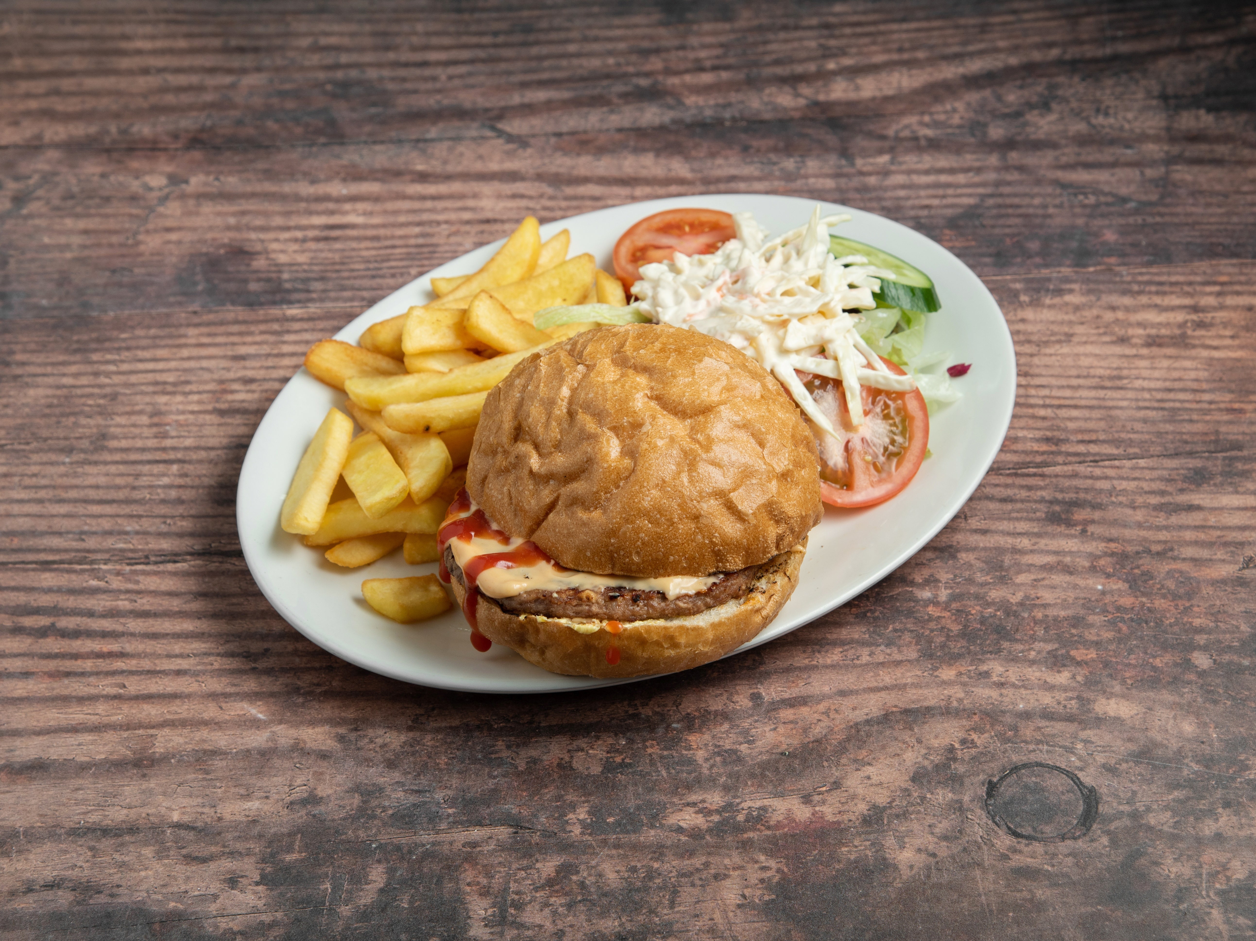 Plain Burger Meal