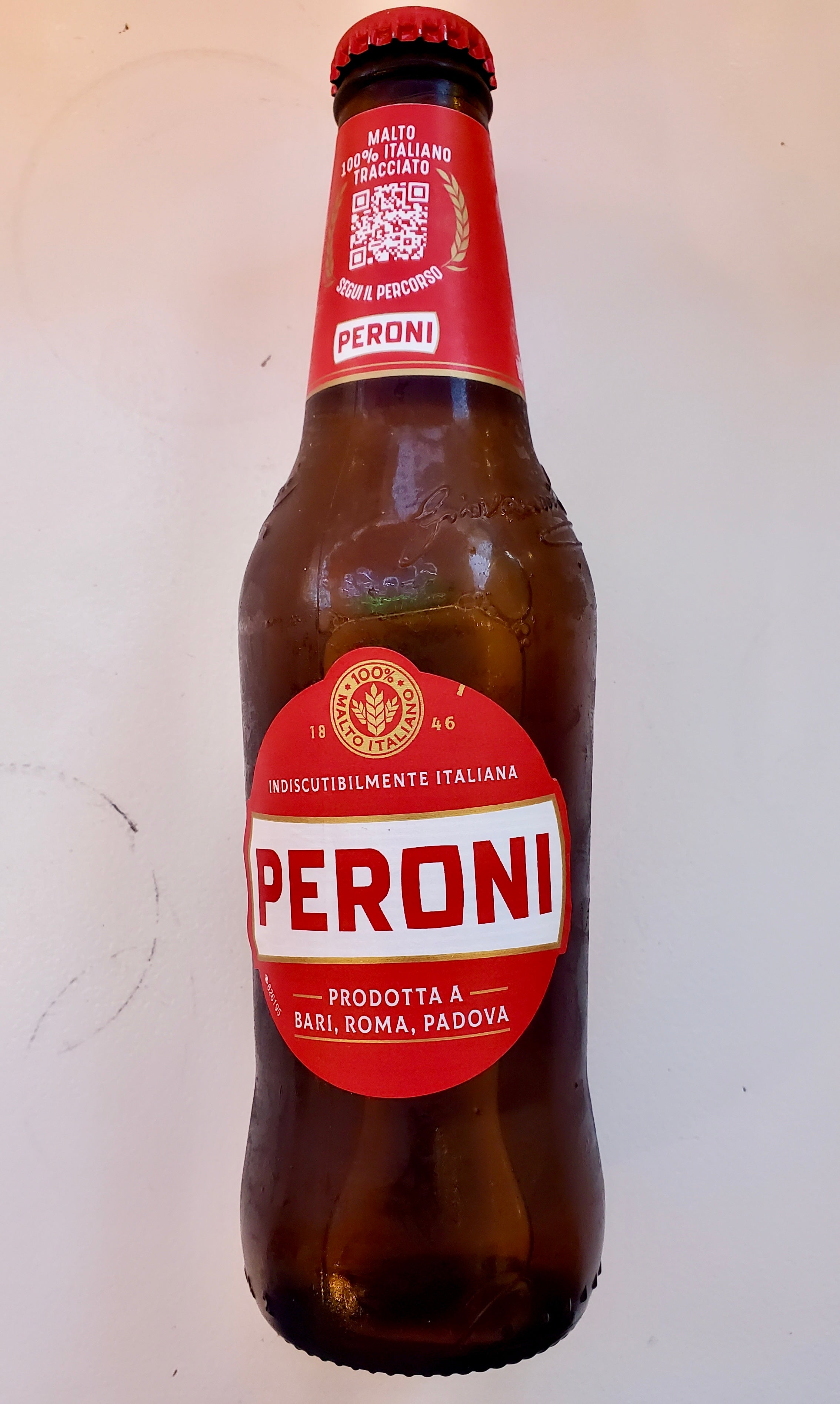 Beer Peroni. 330 ml.  Italian