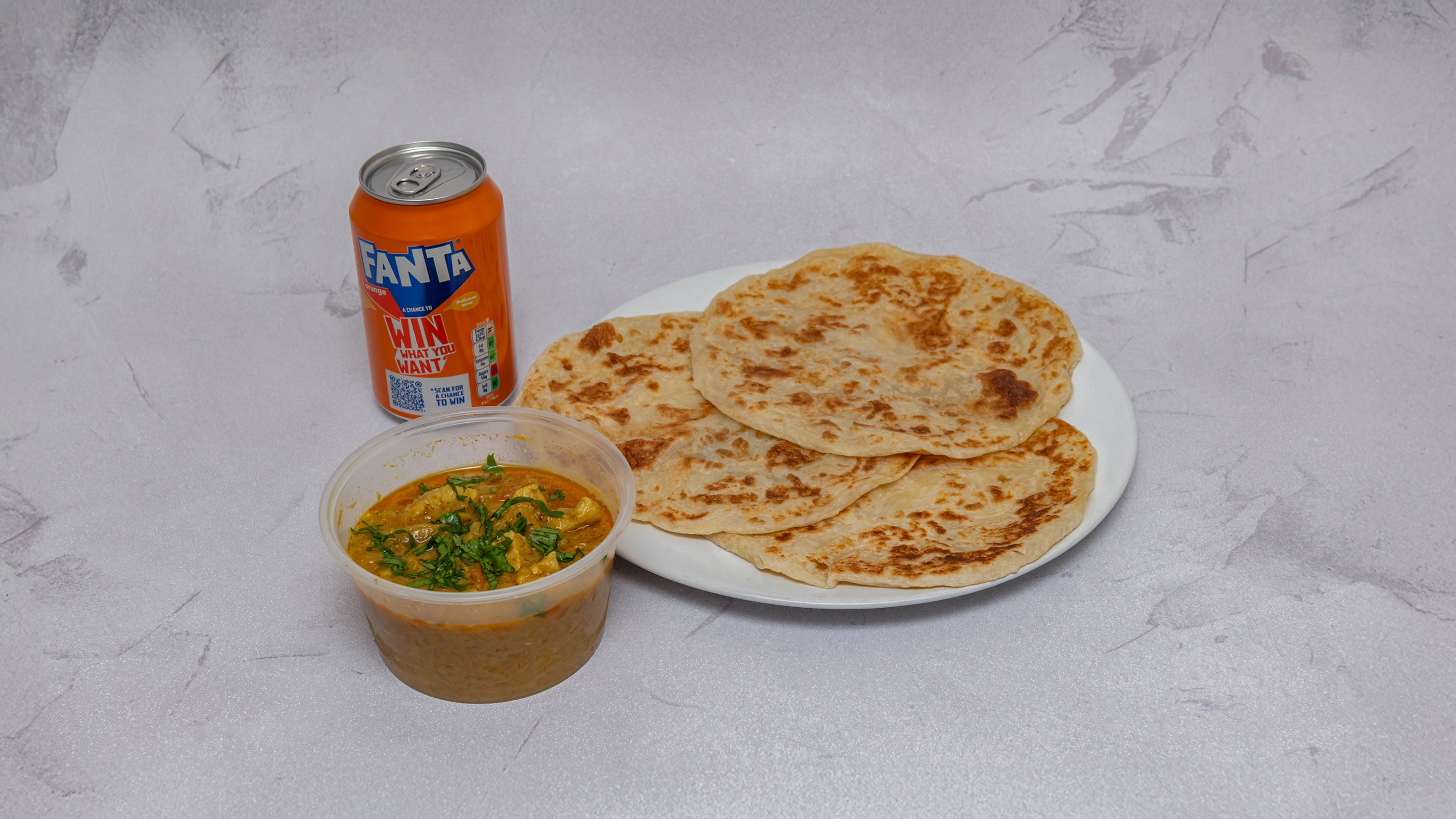 Ceylon Porata with Chicken Curry