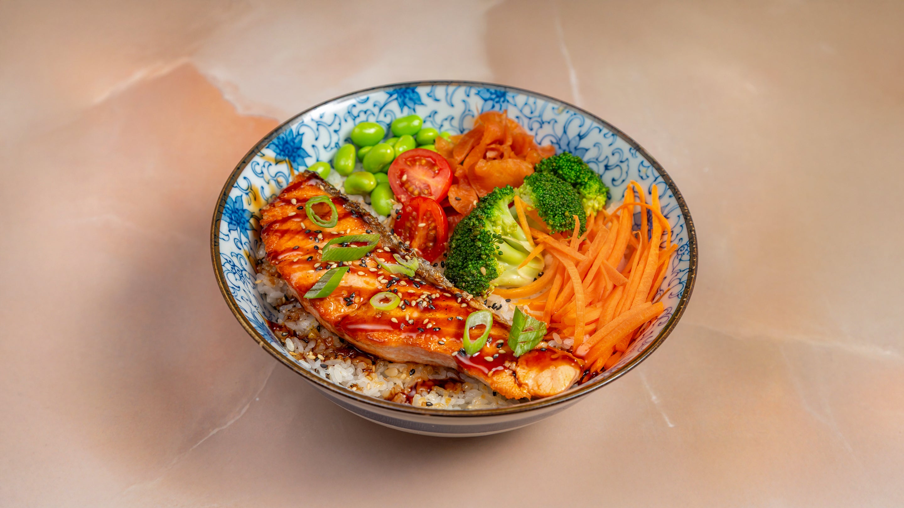 Grill Salmon Teriyaki Rice