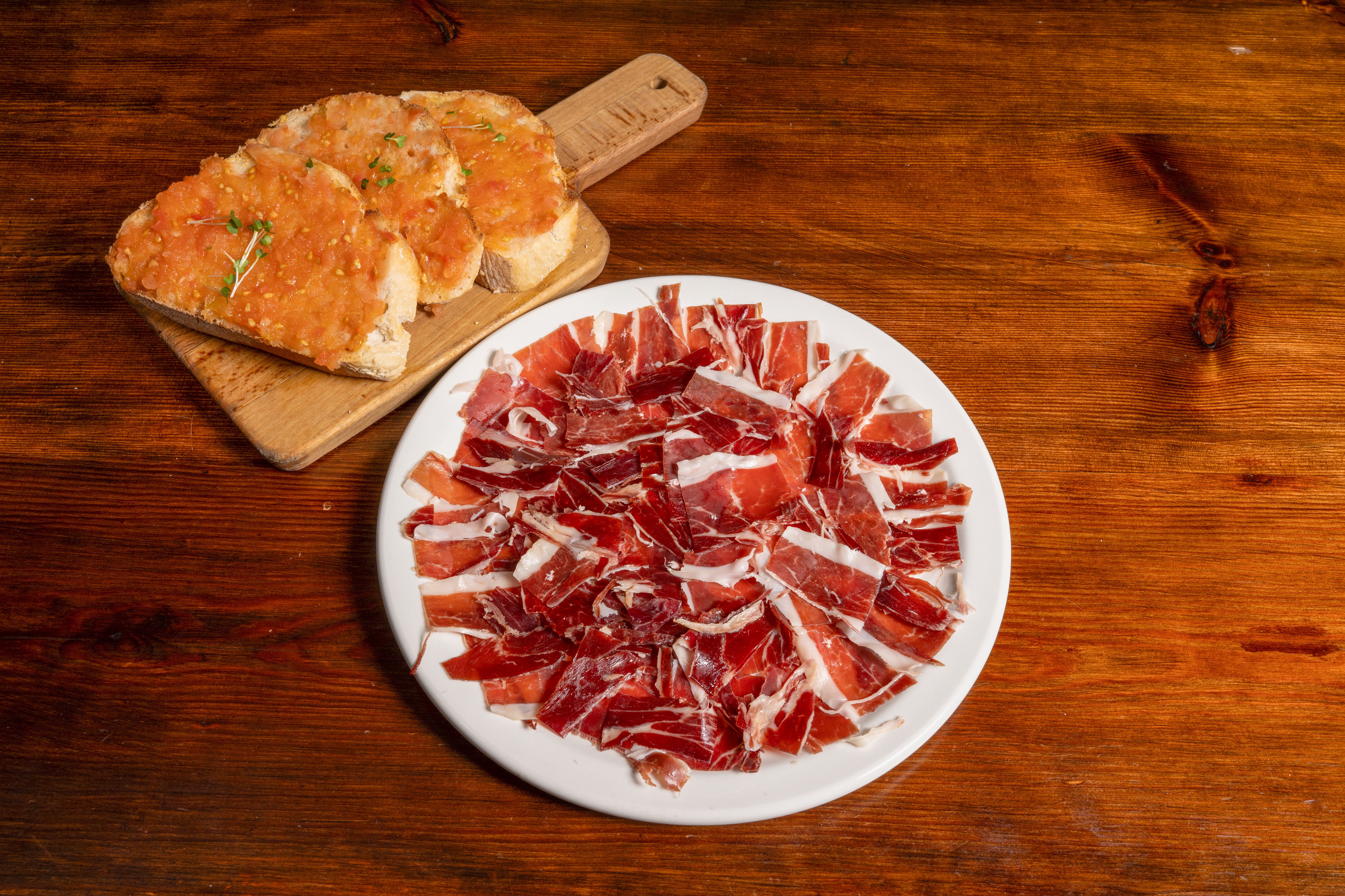 Plato de Jamon con Pan & Tomate