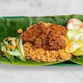 ⁠Banana Leaf Beef Biriyani