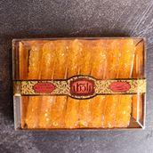 A box of saffron rock candy