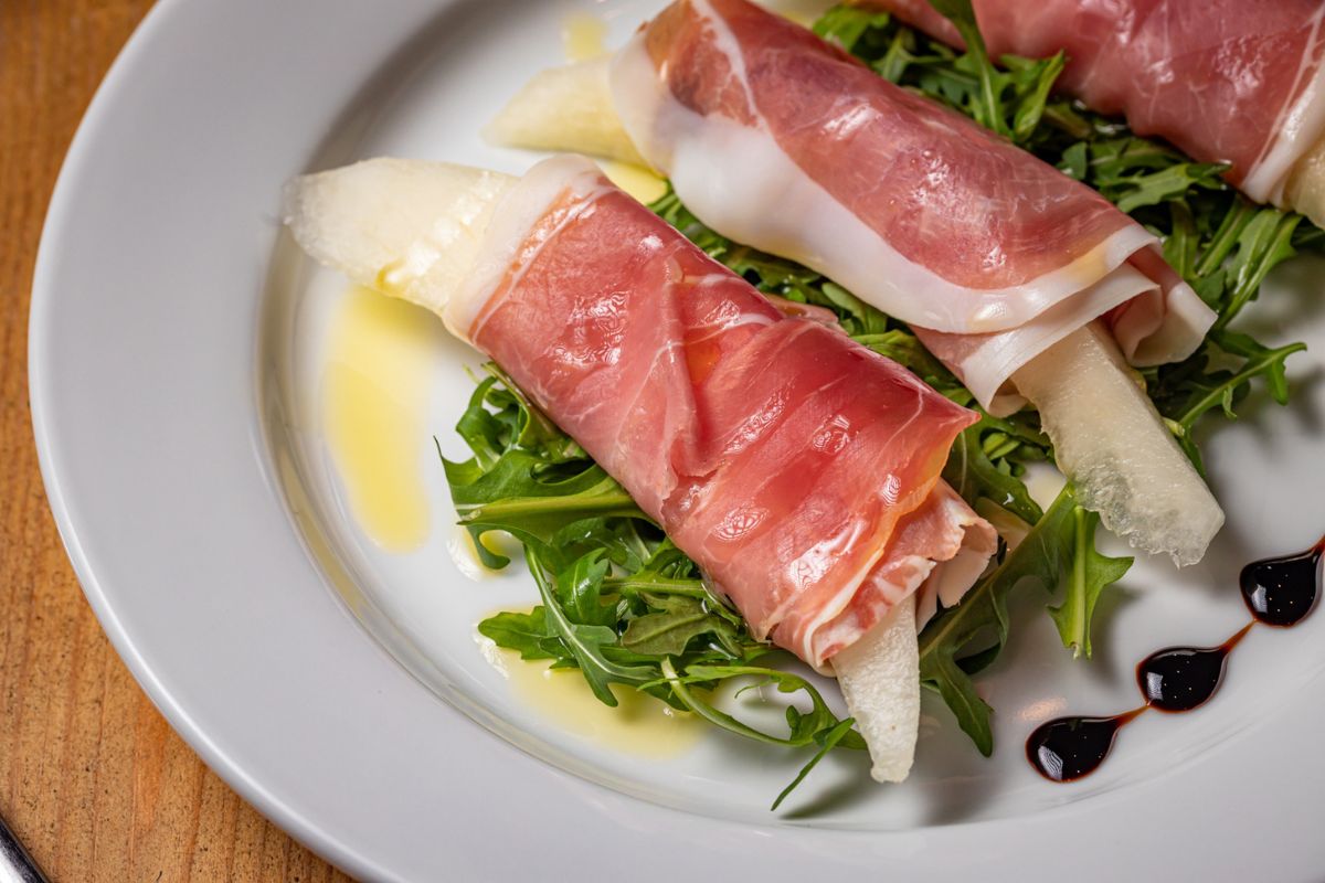 Parma Ham, Melon, and Rocket Salad