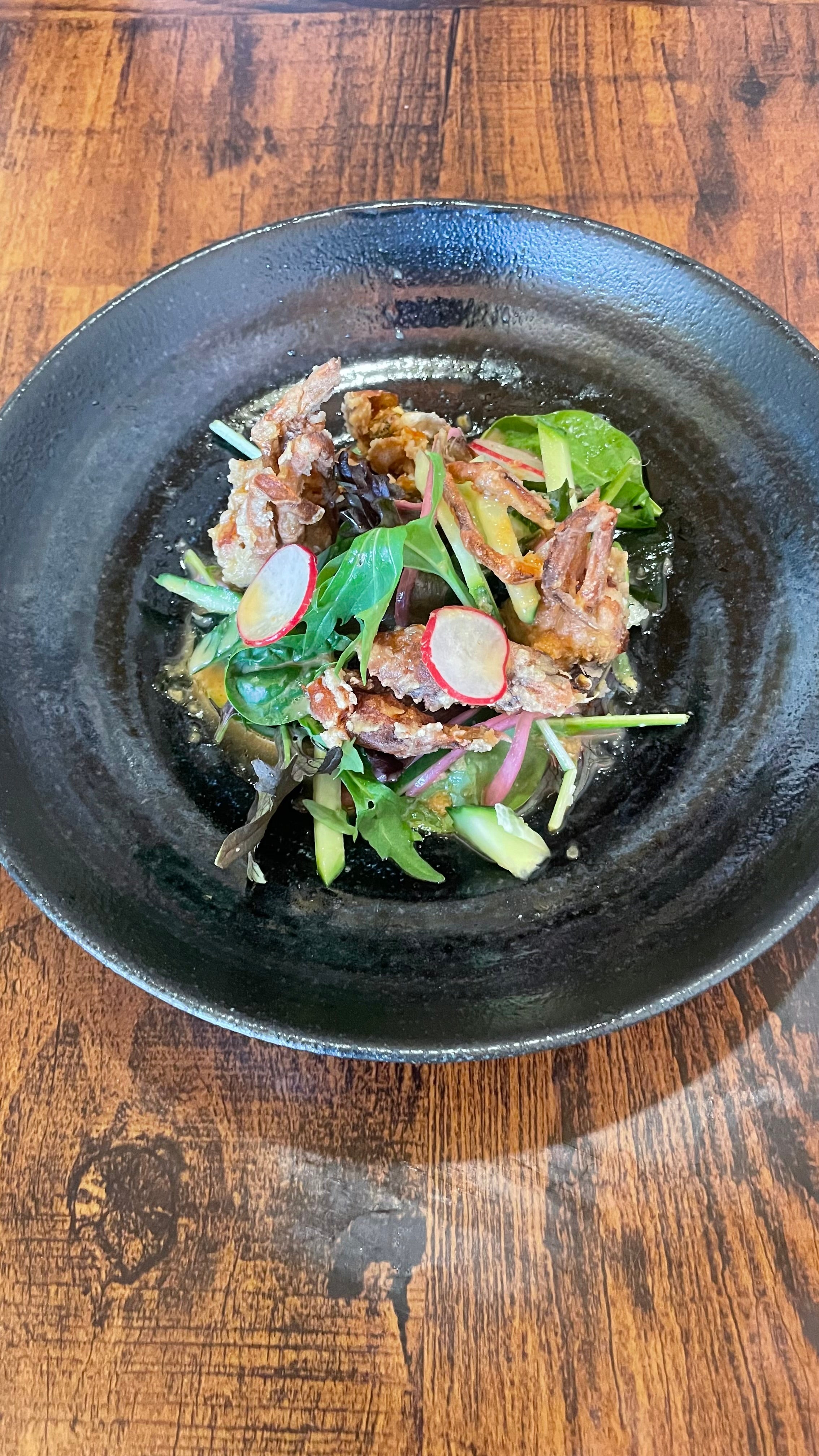 Soft shell crab salad