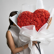 Red Gypsophila Bouquet