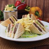 Special Beef Club Sandwich