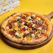 Beef Pepperoni Tex Mex Pizza