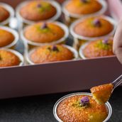 Basbousa Saffron With Cream