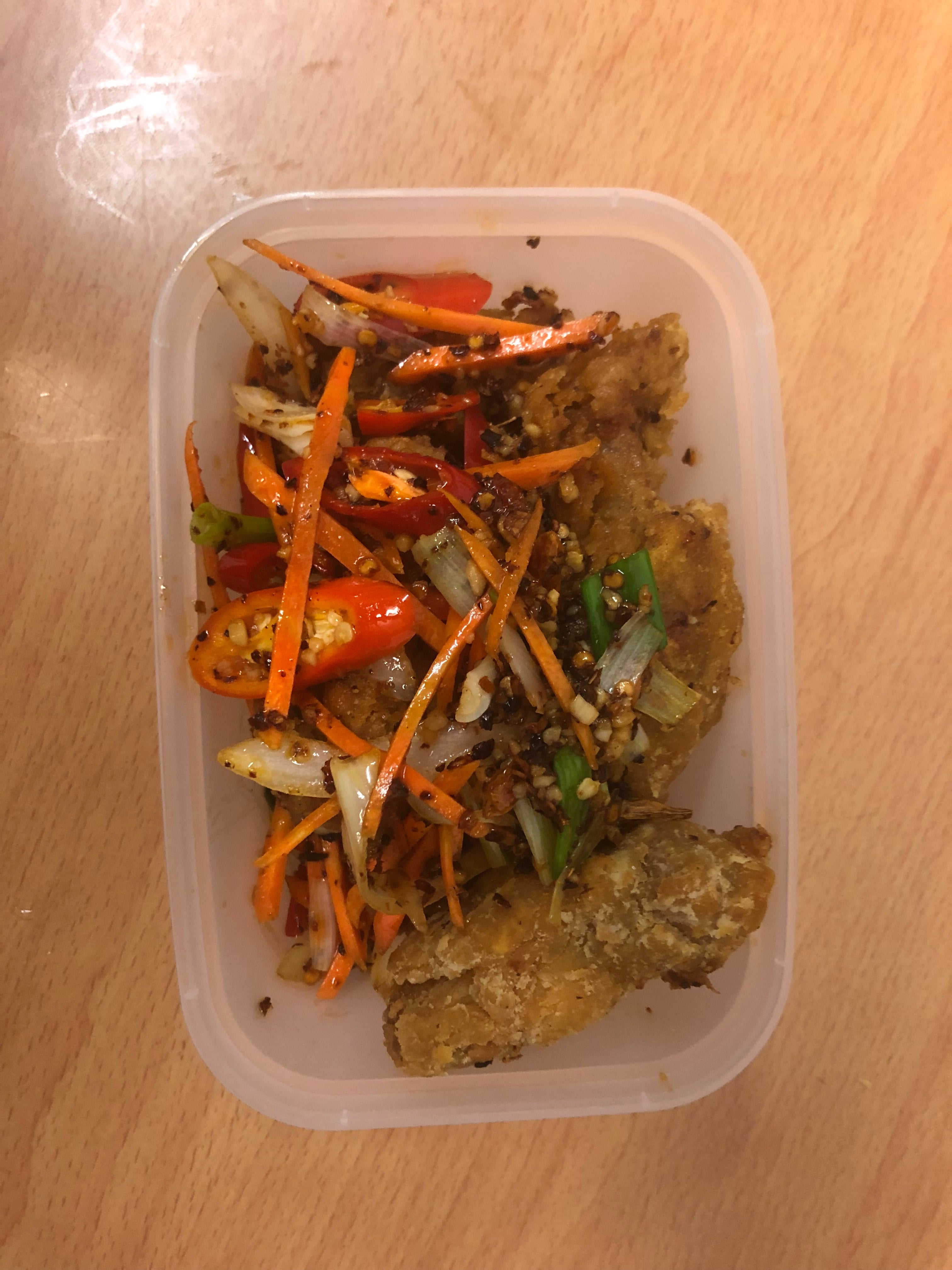 Crispy Chicken Wings with Spicy Chilli Sauce (6 Pieces)辣子鸡翅