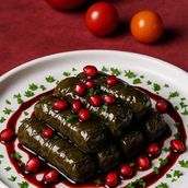 Vine Leaves With Pomegranate Molasses And Lemon - 10 Pcs