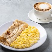 Scrambled Egg with coffee