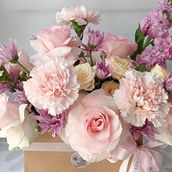 Brown Bag Pink Flower Arrangement 1