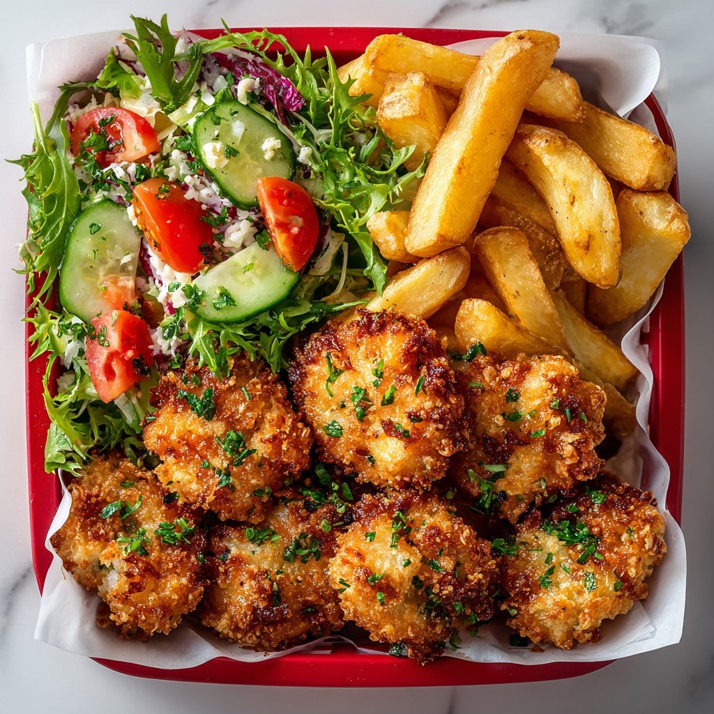 Scampi & salad 🐟🥗