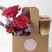 Iced Spanish Latte with Flower