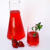 Strawberry and mint kompot