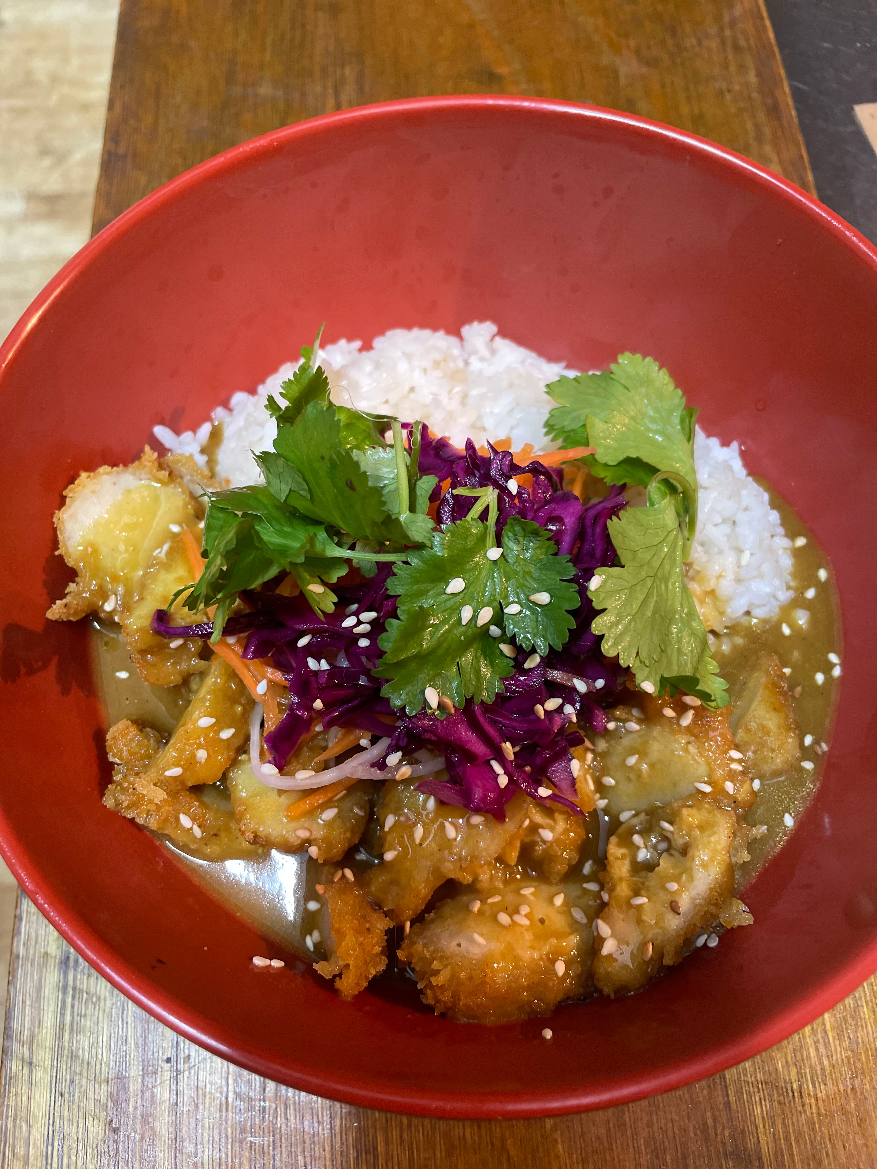 Katsu Curry (breaded sweet potato)
