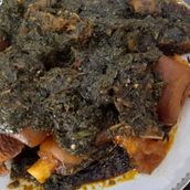 Afang Soup With Goat-Meat