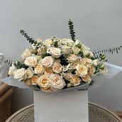 Small Peach Baby Rose In A Bag