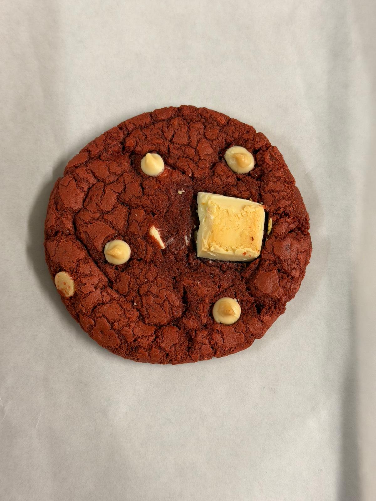 Homemade Red Velvet Chocolate Chip Cookie