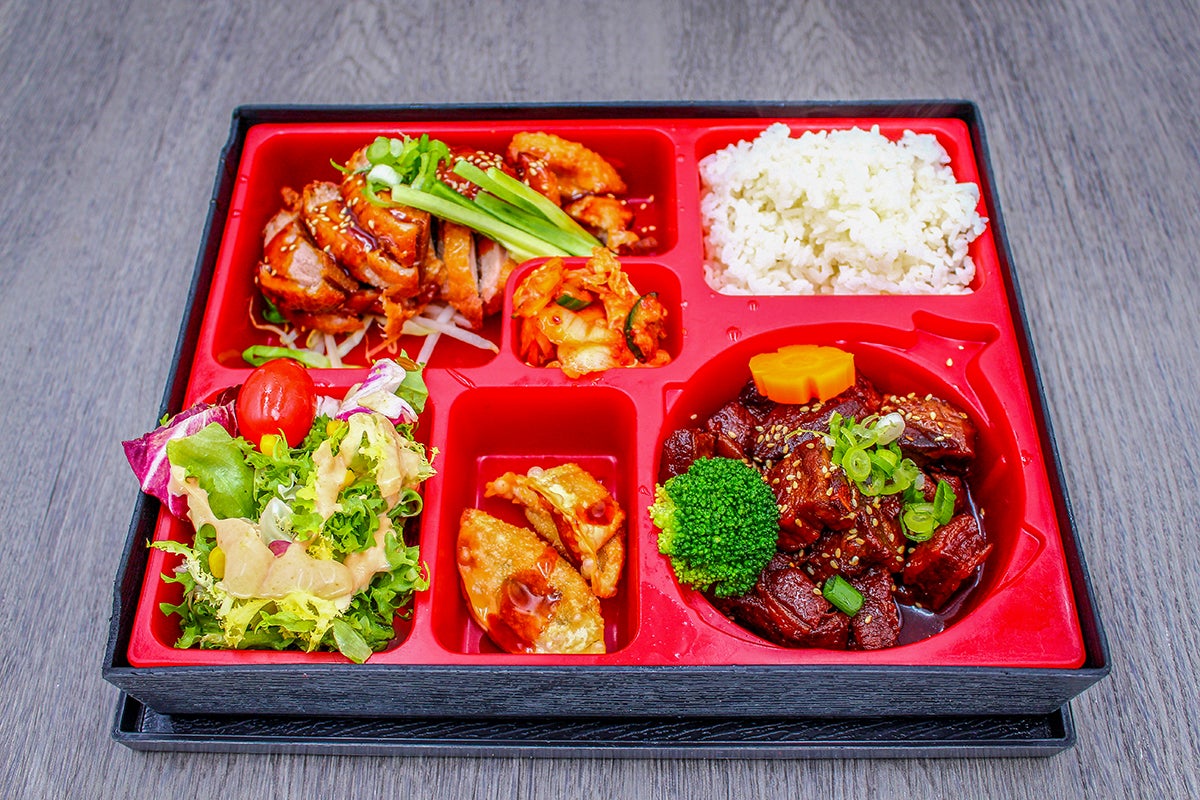 Buta Kakuni & Teriyaki Crispy Duck Bento
