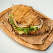 Turkey And Cheese Croissant, Chips And Soft Drink