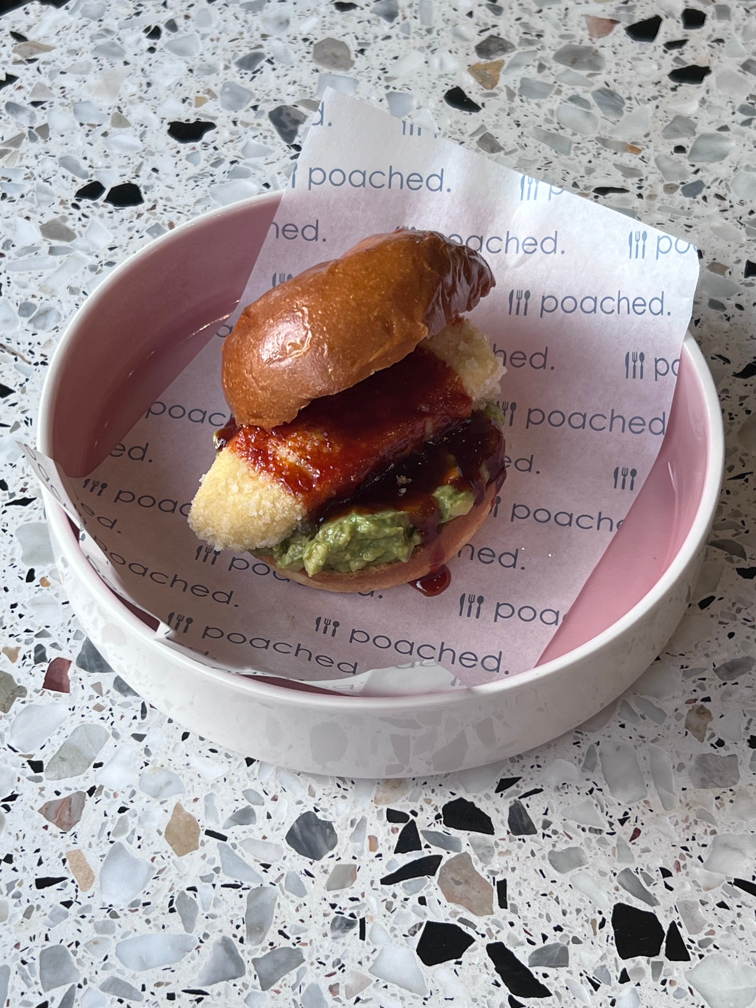 Tofu, Chilli jam & Avo Bricohe