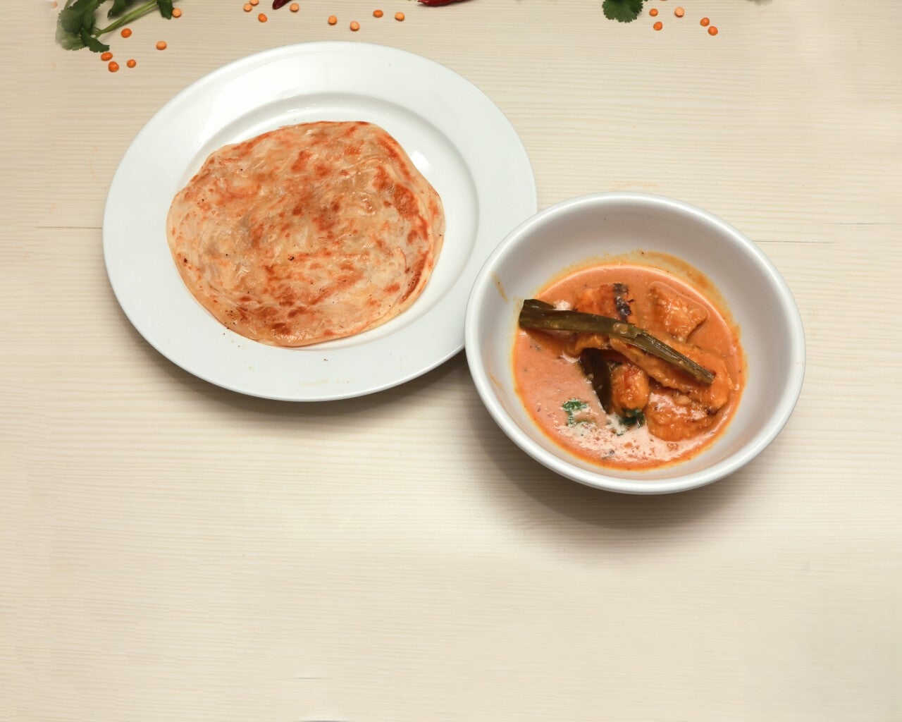 Curry with Roti Prata