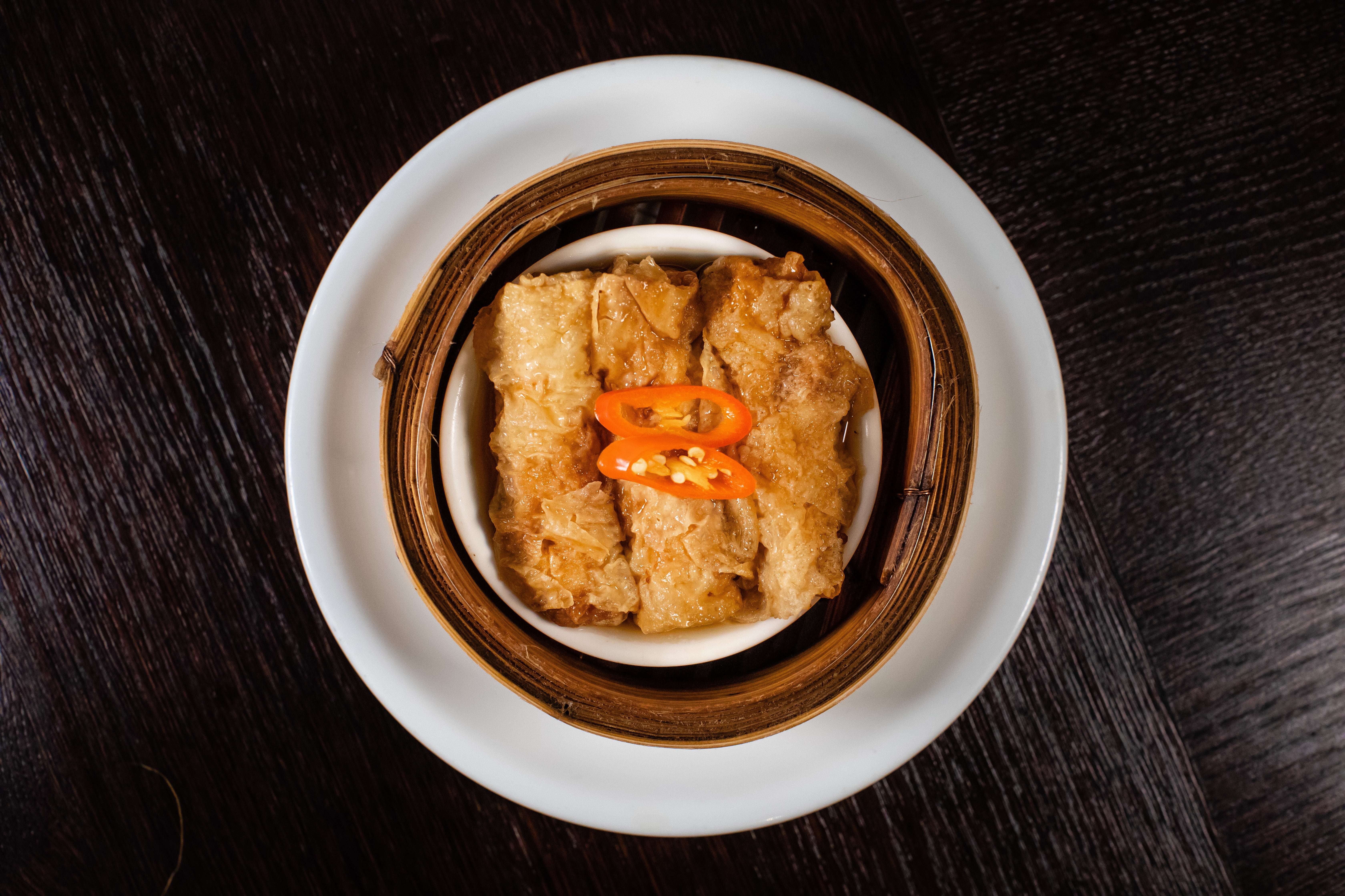蚝油鲜竹卷 Prawn Bean Curd Rolls in Oyster Sauce (3)