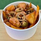 Crispy Fries With Jalapeño Balls 