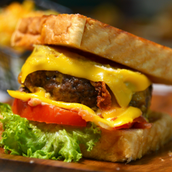 Cheesy Toasted Beef Burger