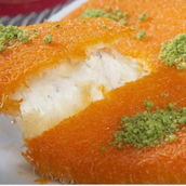 Rough Kunafa With Cream With Nuts