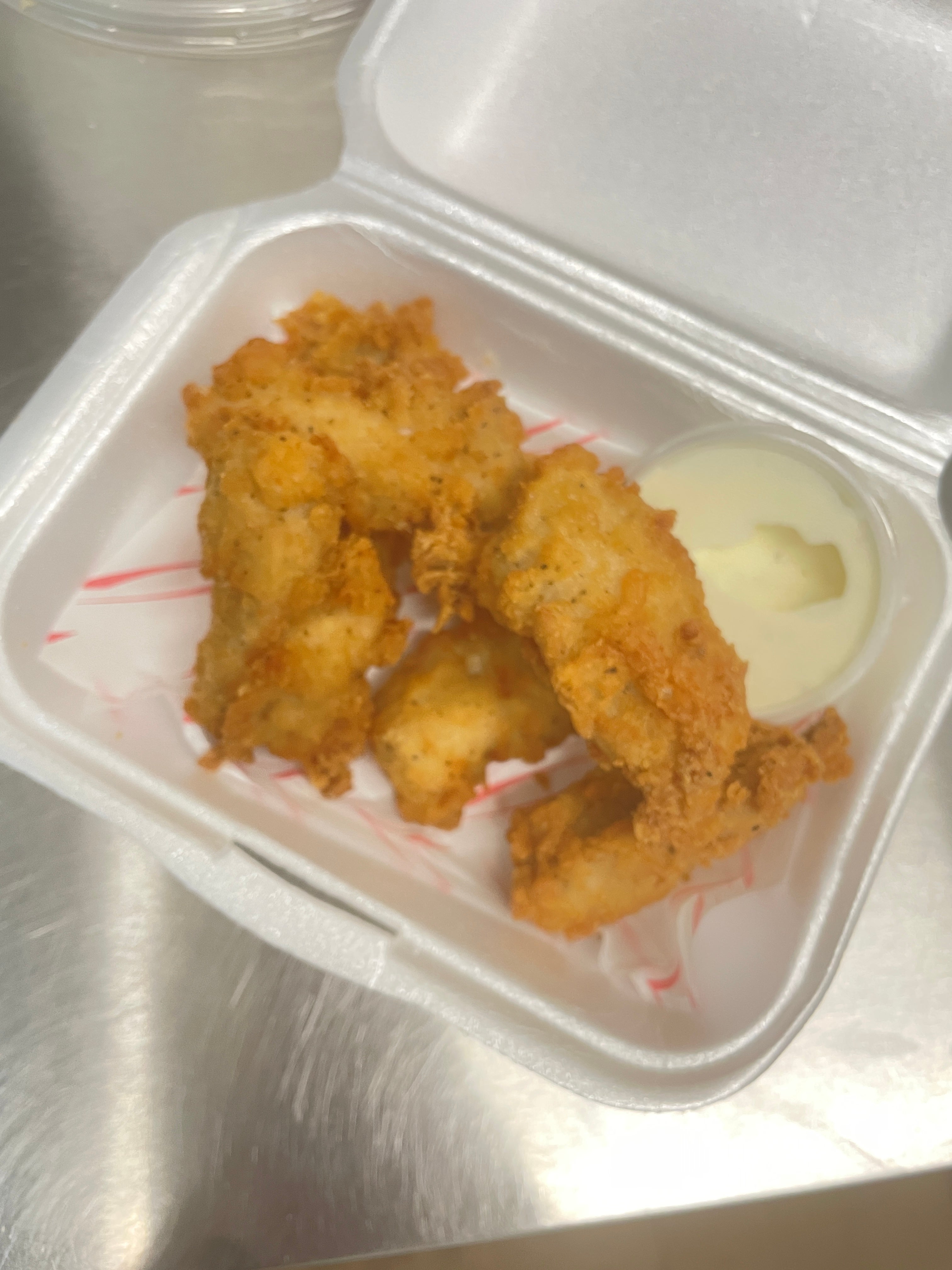 Plain Boneless Wings with Garlic Mayo Dip