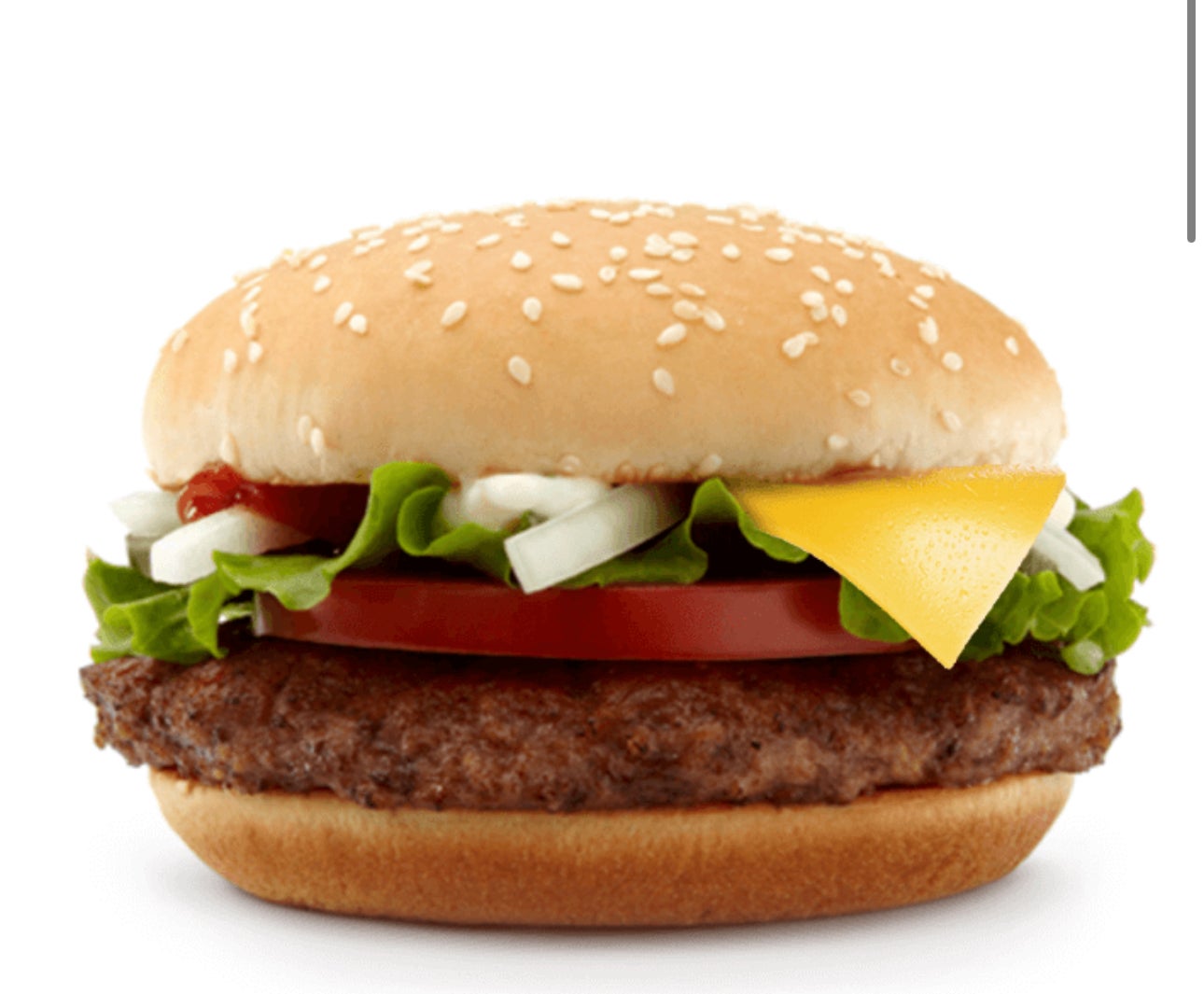 1/4 Cheese Burger With Salad & Sauce