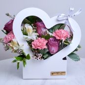 White Birthday Heart