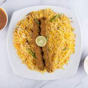 Veg Seekh Kabab Biryani