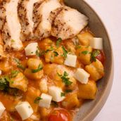 Gnocchi Al Sorrentino with grilled Chicken