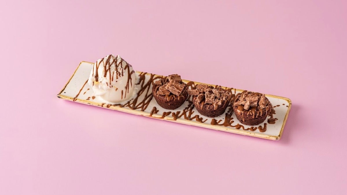 Trio of brownies