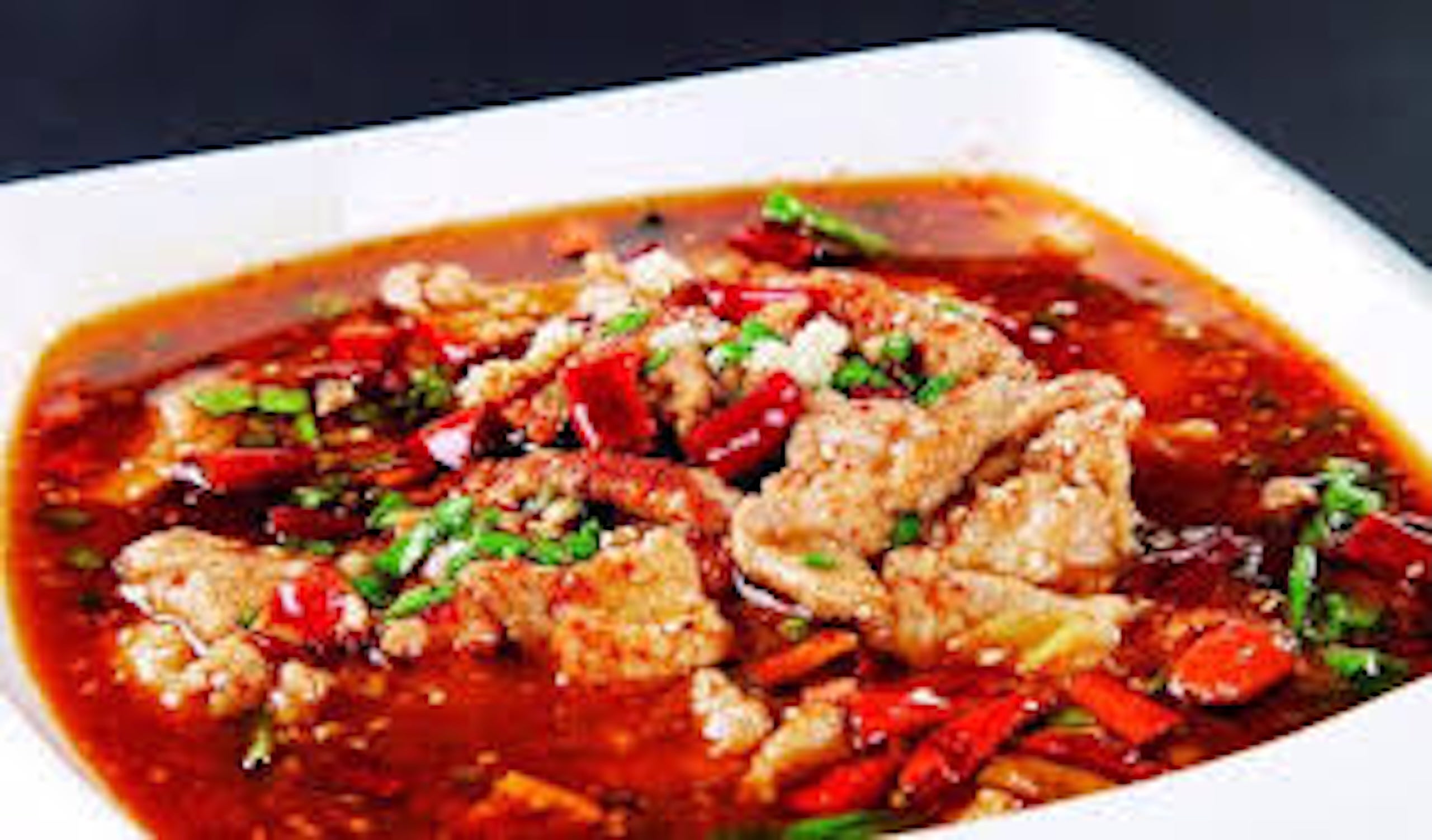 水煮猪肉片+ 米饭 Boiled Spicy Pork and Rice