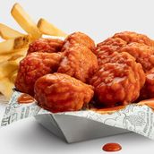 50 Boneless Chicken Wings Pieces With French Fries