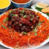Chicken 65 With Red Rice