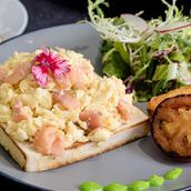 Smoked Salmon With Cheese scrambled Egg
