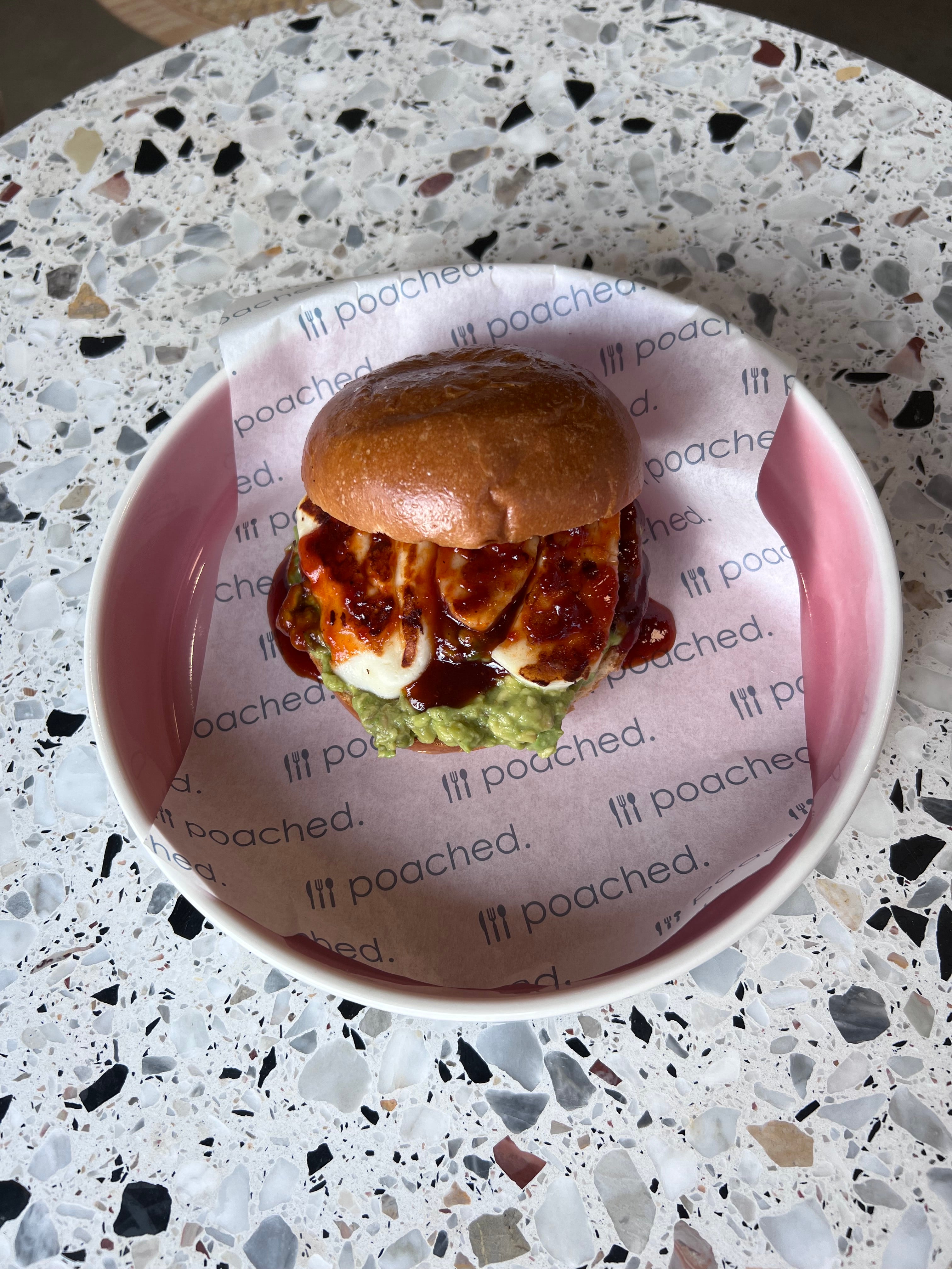 Halloumi, chilli jam & Avo brioche