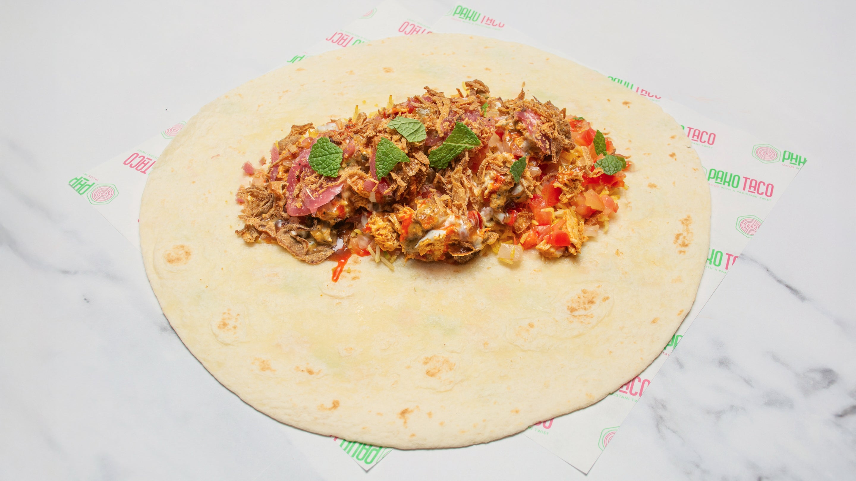 Chicken Biryani Burrito