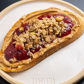 Peanut Butter And Granola Jam Toast