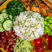 Cooked Salmon Poke Bowl