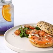 Summer Soda & Cheese Salmon Bagel